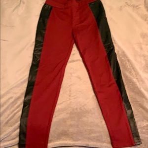 Tinseltown burgundy leggings